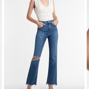 New M Express white Bodysuit v neck  Thong Double Layer Contour Top Blouse